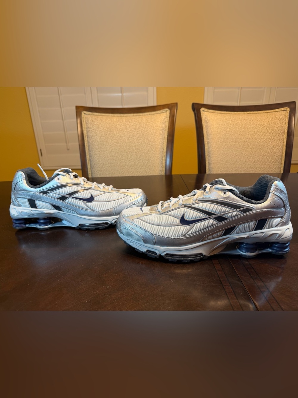 New Nike Shox Silver White Sneaker Shoes Size US 12 - Picture 10 of 13